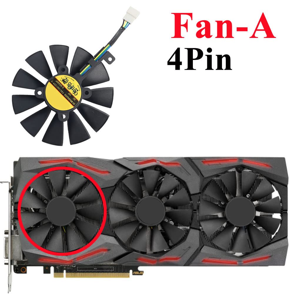 Coolerage 87mm DC12V 0.45A FDC10U12S9-C Graphics Card Cooling Fans for for ASUS ROG Strix GTX 980 1060 1070 1080 Ti RX 480 580 R9 390X Gaming GPU Fans