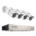 ZOSI 8-Channel HD-TVI FULL 1080P Video Security System DVR and (4) 2.0MP Indoor/Outdoor Weatherproof Cameras with IR Night Vision LEDs- NO HDD, 100ft
