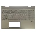 Replacement for HP Envy x360 15 DR 15T-DR000 15T-DR000 15T-DR100 Convertible 15-dr1009TU Laptop Upper Case Palmrest Keyboard Touchpad Assembly Part