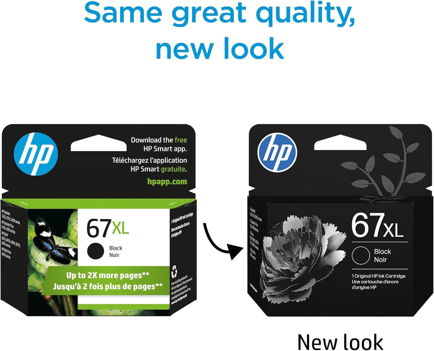 HP 67XL Blk/67 CMY Original Cartridge Ink Bundle| DeskJet 2700/4100 Series