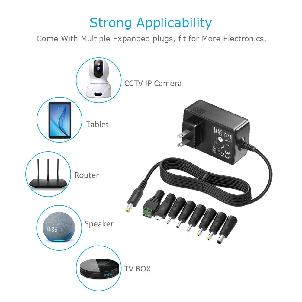 Belker 5V 3A 2.5A AC Adapter Power Adapter Supply Wall Charger for TV Box Tablet Router More 5V Devices