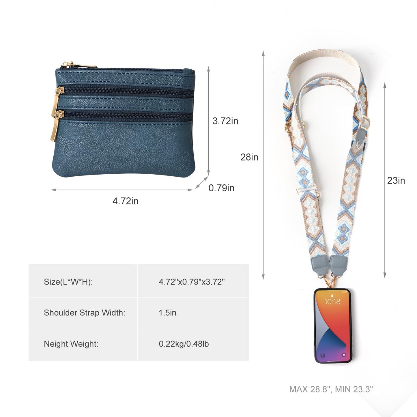 Borivilla Cell Phone Strap Crossbody Universal Phone Lanyard Adjustable Strap Compatible with Most Smartphones Aztech