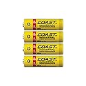 Coast 4 Pack AA Industrial Performance Alkaline Batteries, High-Performance