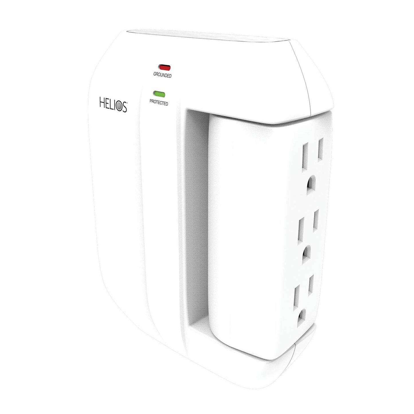 Helios AS-HP-5R 5-Outlet Wall Tap Surge Protector with 2 USB Charging Ports