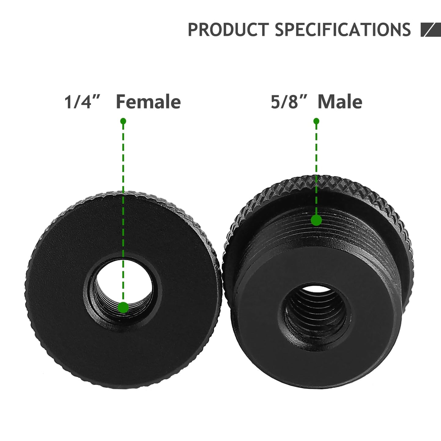 Frgyee 4 Pack Mic Stand Adapter 1/4 Female to 5/8 Male Screw Adapter Thread Tripod Screw Adapter for Microphone Stand Mount to Camera Tripod