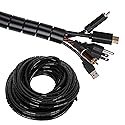 Spiral Cable wrap, 39FT Wire wrap,1/2 inch Spiral Cable Wraps for Cords Covers Bundle Sleeve Hose for Computer, Power,PC, Audio & Video Electrical
