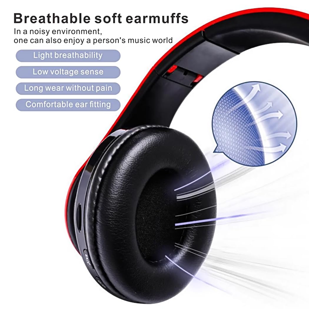 Fragolucyou Wireless Bluetooth Headphones-Colorful Lights,Foldable,Bluetooth 5.0,10 m Range,Stereo Surround,Built-in Microphone,Comfortable affixed…