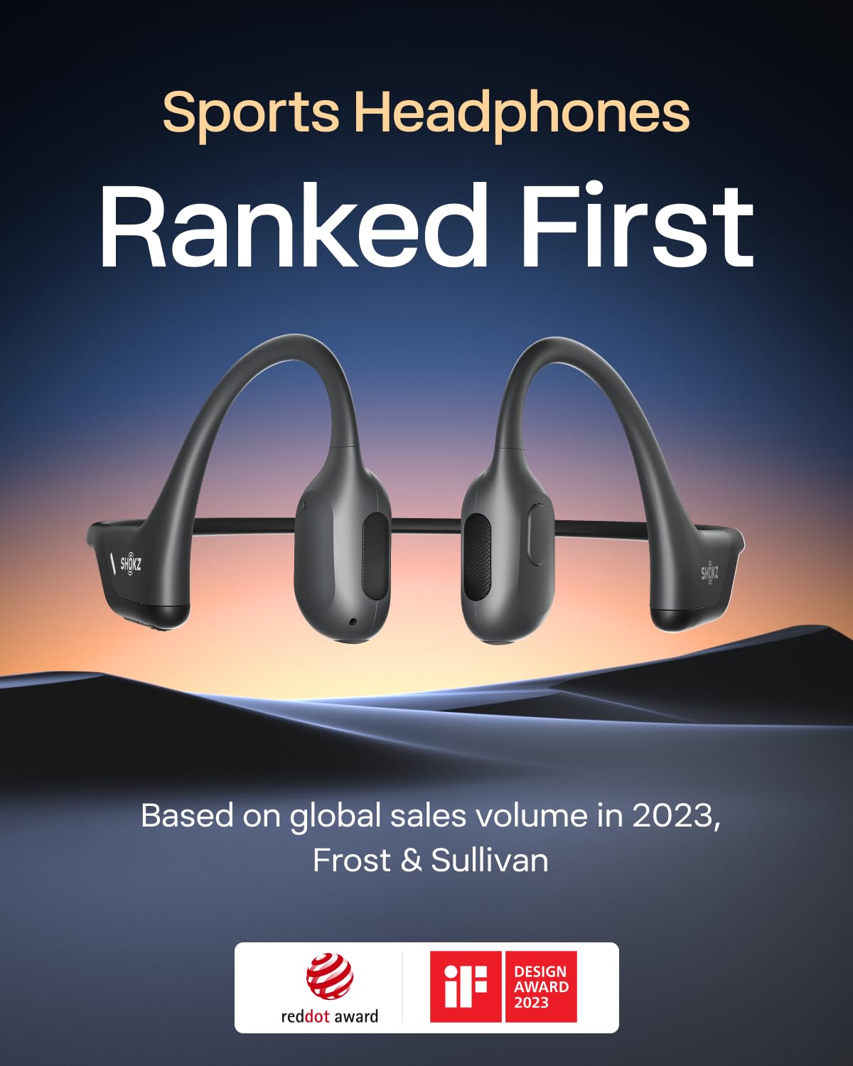 SHOKZ OpenRun Pro Mini - Premium Bone Conduction Open-Ear Bluetooth Sport Headphones - Sweat Resistant Wireless Earphones for Workouts and Running
