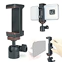 LINCO Lincostore 3 Pack Mini Ball Head with 1/4" Screw Mount & Phone Clamp Holder 360 Degree Rotatable Tripod Ball Head for DSLR Cameras HTC Vive