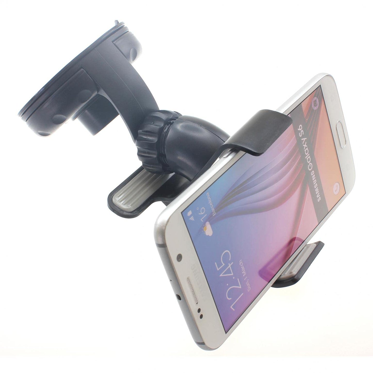 Car Mount Windshield Holder for Galaxy A02s - Glass Cradle Swivel Clip Suction Stand Compatible with Samsung Galaxy A02s