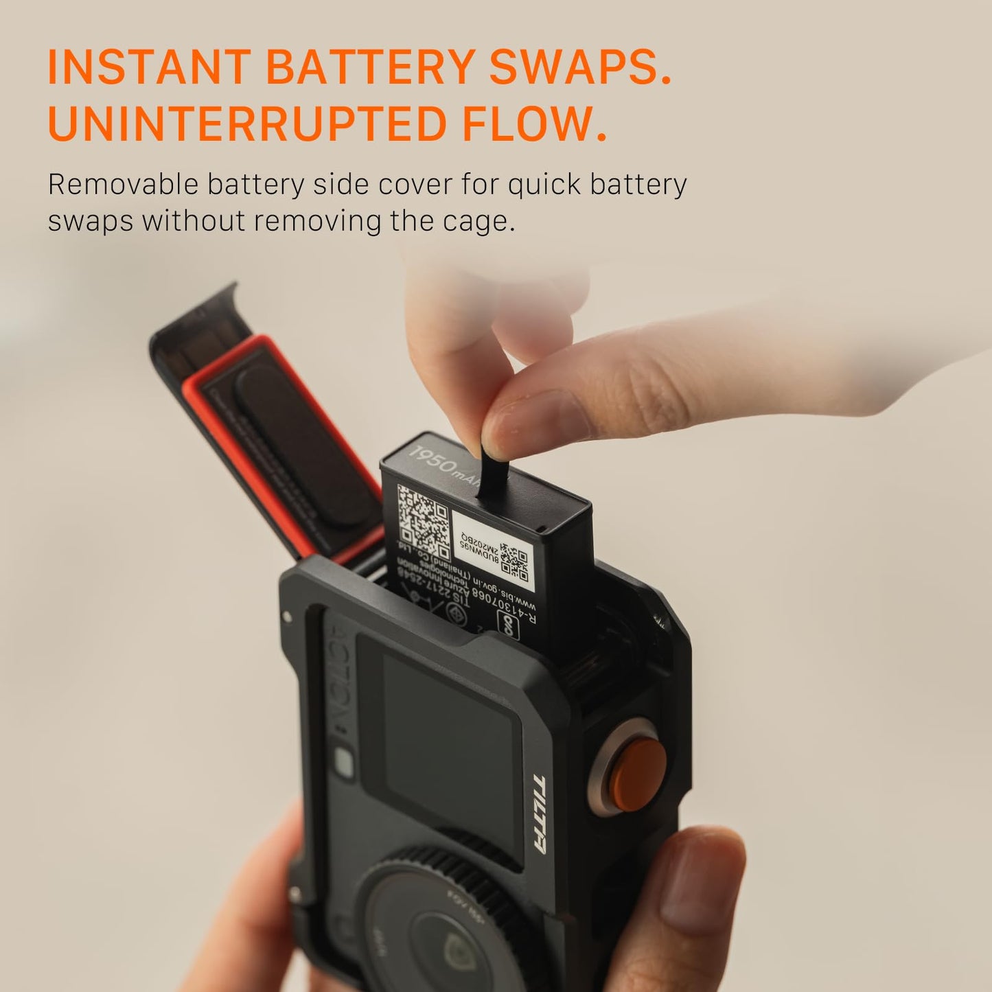 Tilta Camera Cage Base Kit Compatible with DJI Osmo Action 6 | Magnetic Quick Release Baseplate Included | 1/4"-20 Thread with Locating Points | Cold