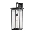 Millennium 2602-PBK Transitional One Light Outdoor Wall Bracket in Black Finish,