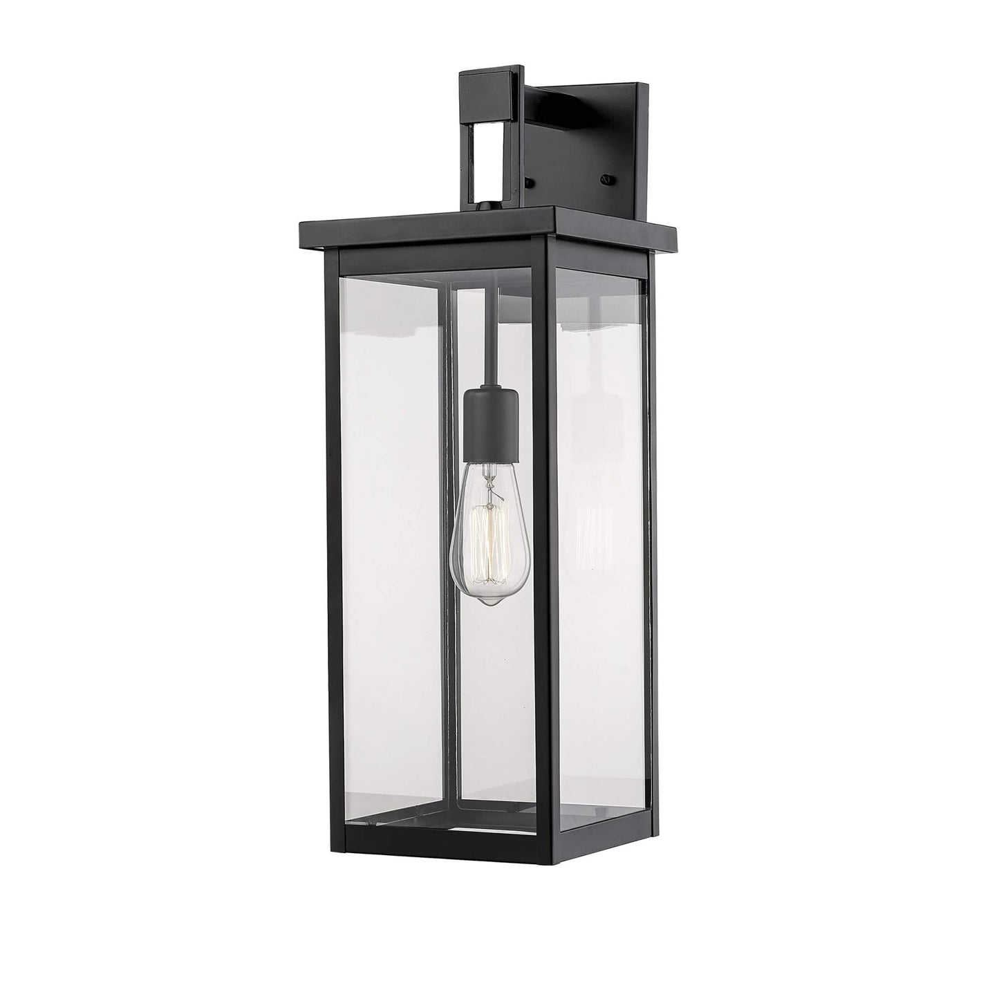 Millennium 2602-PBK Transitional One Light Outdoor Wall Bracket in Black Finish,