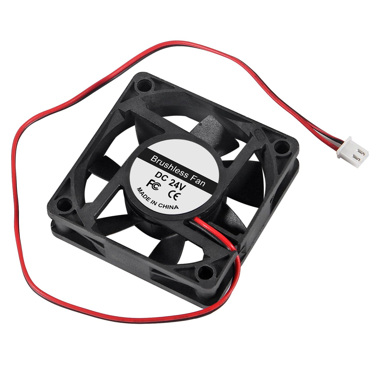 4Pcs 60mm Brushless Cooling Fan 6015 DC 24V 2.36in 60mm x 60mm x15mm 2 Pin Fan for 3D Printer Extruder DIY Computer CPU Cooling