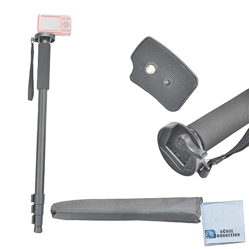 Pro Series 72" Monopod w/Quick Release for Canon, Nikon, Sony, Samsung, Olympus, Fujifilm, Panasonic & Pentax + eCostConnection Microfiber Cloth
