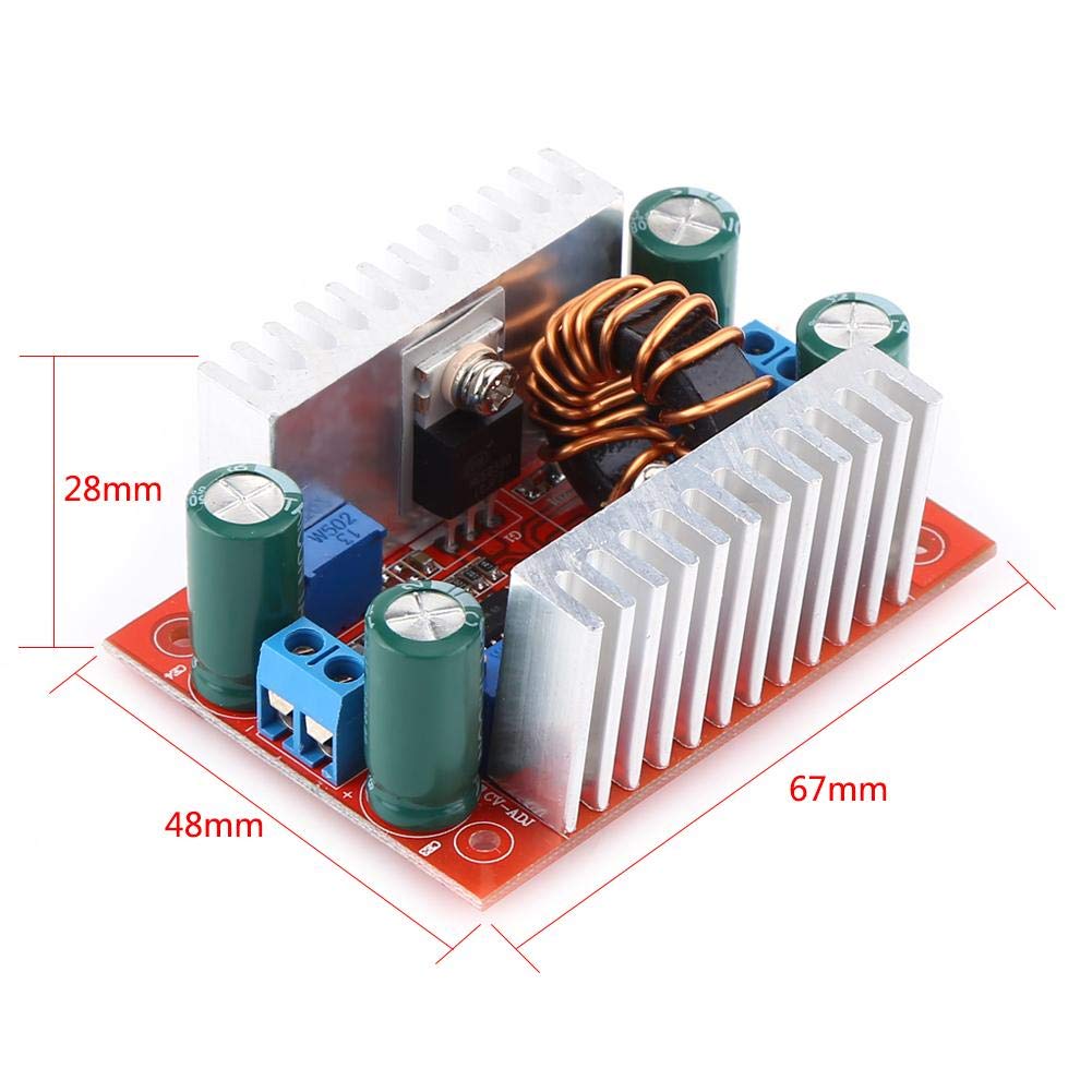 Boost Voltage Converter, 400W Step-up Converter Constant Current Power Supply Module DC 8.5V-50V 15A to DC 10V-60V 12A Boost Converter
