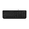 Incase Wired Keyboard 600 - Designed by Microsoft - Spill Resistant, Quiet Touch Keys, Plug and Play, 4 Hotkeys, Windows Start Key - Black