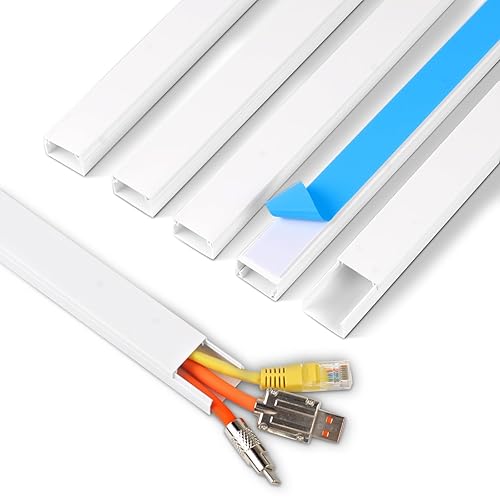 Rindion Cord Hider, 85.2in TV Cable Hider, Cord Covers for Wires on Wall, Wire Covers for Cords on Wall, Self-Adhesive Wire Hider for TV on Wall Cable