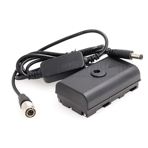 SZRMCC Hirose 4 Pin Male to NP-F970 Dummy Battery for Sony F5 F55 Camera to Atomos Shogun Ninja Inferno Monitor
