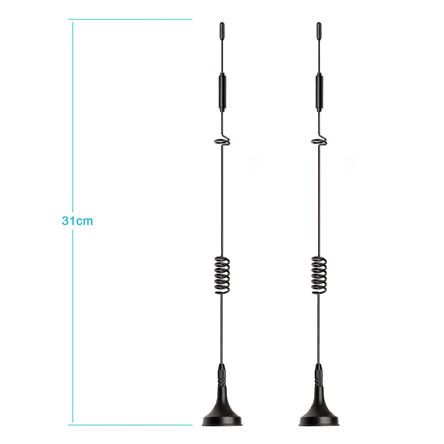 Bingfu 4G LTE Antenna 8dBi Magnetic Base MIMO SMA Male Antenna (2-Pack) Compatible with 4G LTE Wireless CPE Router Cellular Gateway Industrial IoT