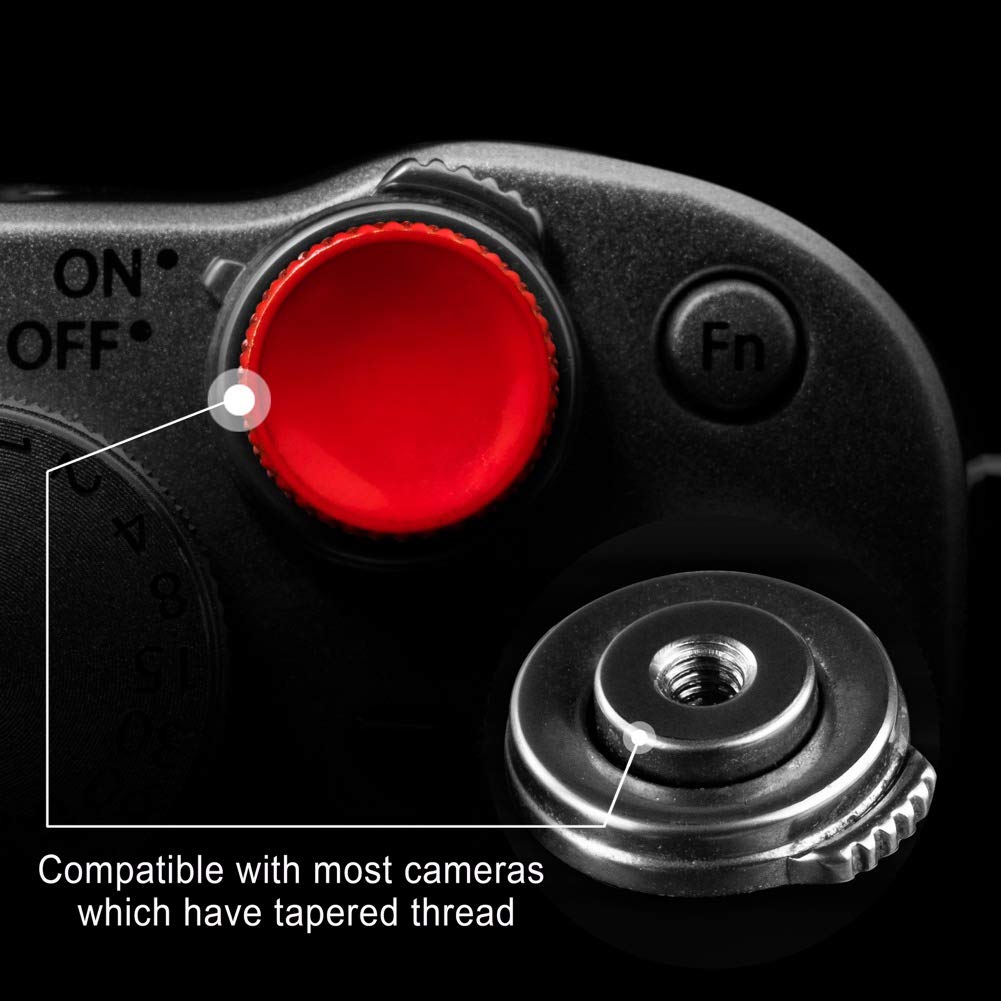 Camera Shutter Button (2 Pack/Red) Upscale and Delicate Soft Shutter Release Button