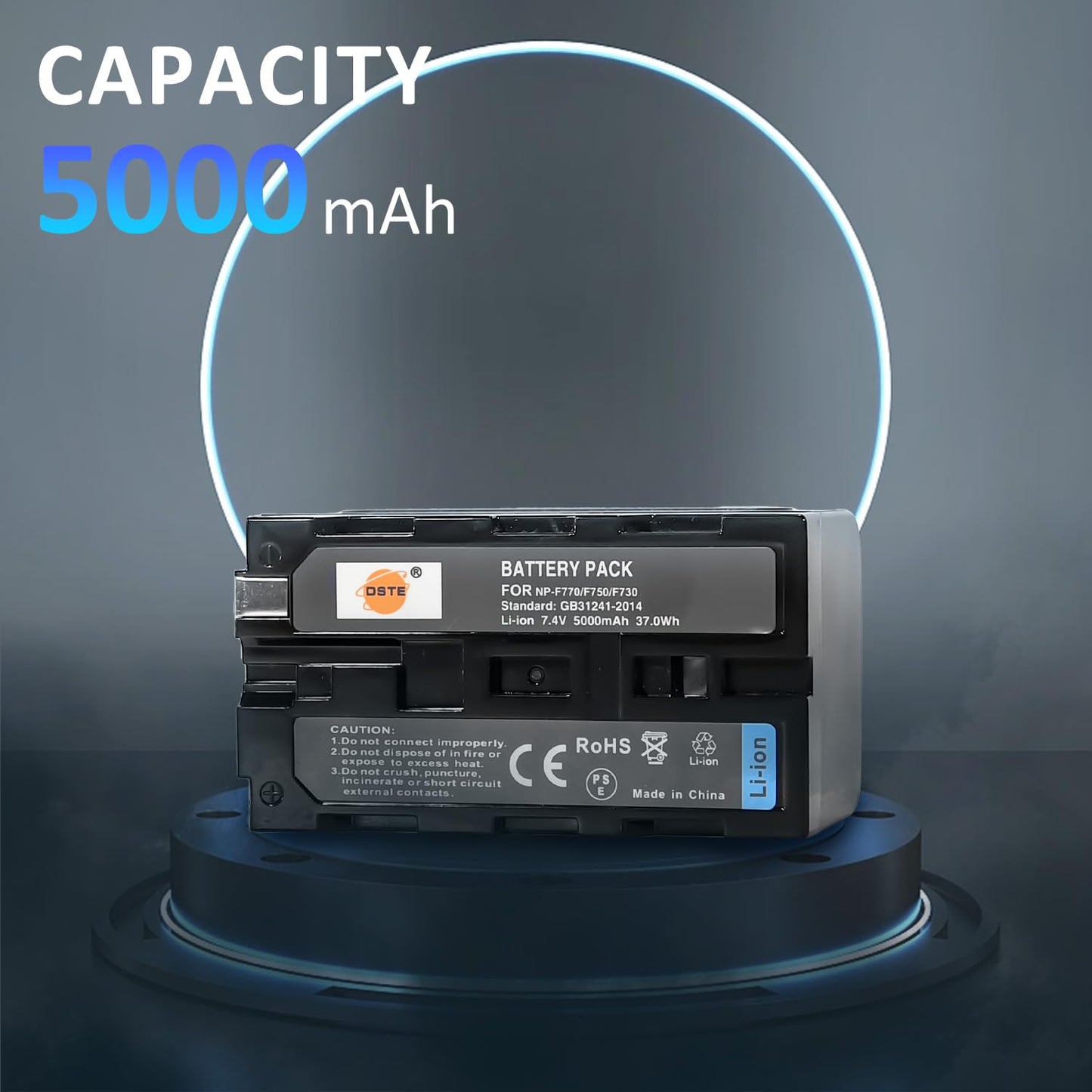 DSTE NP-F750 Battery + DC01 Travel and Car Charger Adapter Compatible with Sony CCD-TRV215 CCD-TR917 CCD-TR315 HDR-FX1000 HDR-FX7 HVR-V1U Z7U Z5U