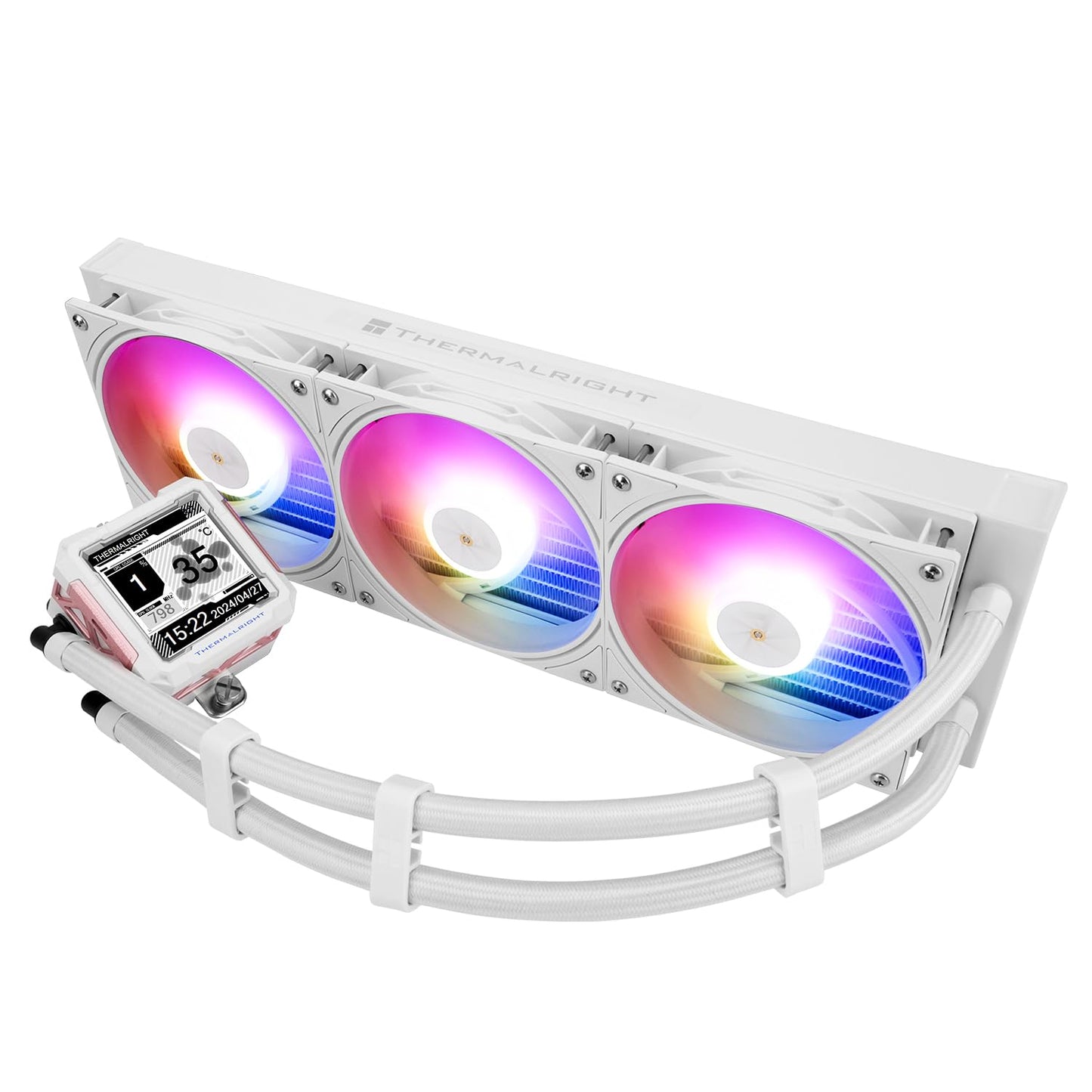 Thermalright FW PRO 360 ARGB MEW CPU Water Cooler with PWM Fan, 2000RPM Speeds,IPS LCD Screen with 320 * 320 Resolution,Liquid CPU Cooler,for