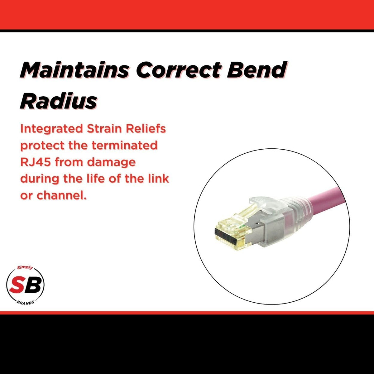 Simply45 8.5mm Strain Reliefs Shielded External Ground, 100Pcs