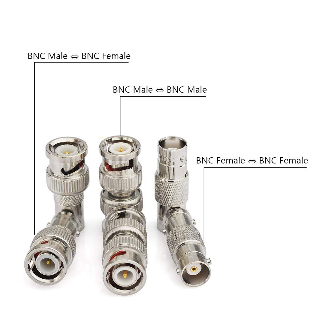 Superbat BNC Adapter Kit BNC Male/Female to Male/Female RF Coax Coaxial Connector Kit 6 Pcs