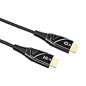 Amazon Basics HDMI Fiber Optic Cable, 18Gbps High-Speed, 4K@60Hz, 2160p, 48-Bit Color, Ethernet Ready, 50 feet, Black