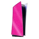 MightySkins Glossy Glitter Skin Compatible With PS5 / Playstation 5 Digital Edition - Solid Hot Pink | Protective, Durable High-Gloss Glitter Finish |