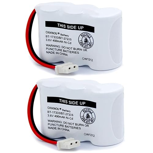 OXWINOU BT-17333 BT-27333 Handset Telephone Rechargeable Battery 2/3AA 3.6V NI-CD Cordless Phone Battery Compatible with BT17333 BT27333 BT-17233
