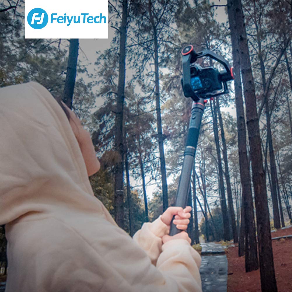 FeiyuTech 10.8" (275mm) Carbon Fiber Extension Pole - Lightweight, Durable with 1/4"-20 Screw, Compatible with Camera Gimbals, Tripods & Monopods