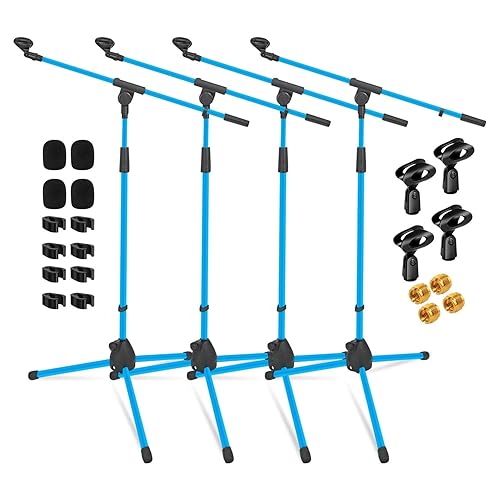 5Core Tripod Mic Stand 4Pcs Adjustable Holder Floor Microphone Boom Arm