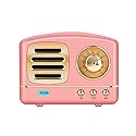 Dosmix Portable Bluetooth Stereo Speaker, Enhanced Bass Retro Wireless Vintage Speaker with TF Card Slot, Built-in Mic for Travel, Home, Beach