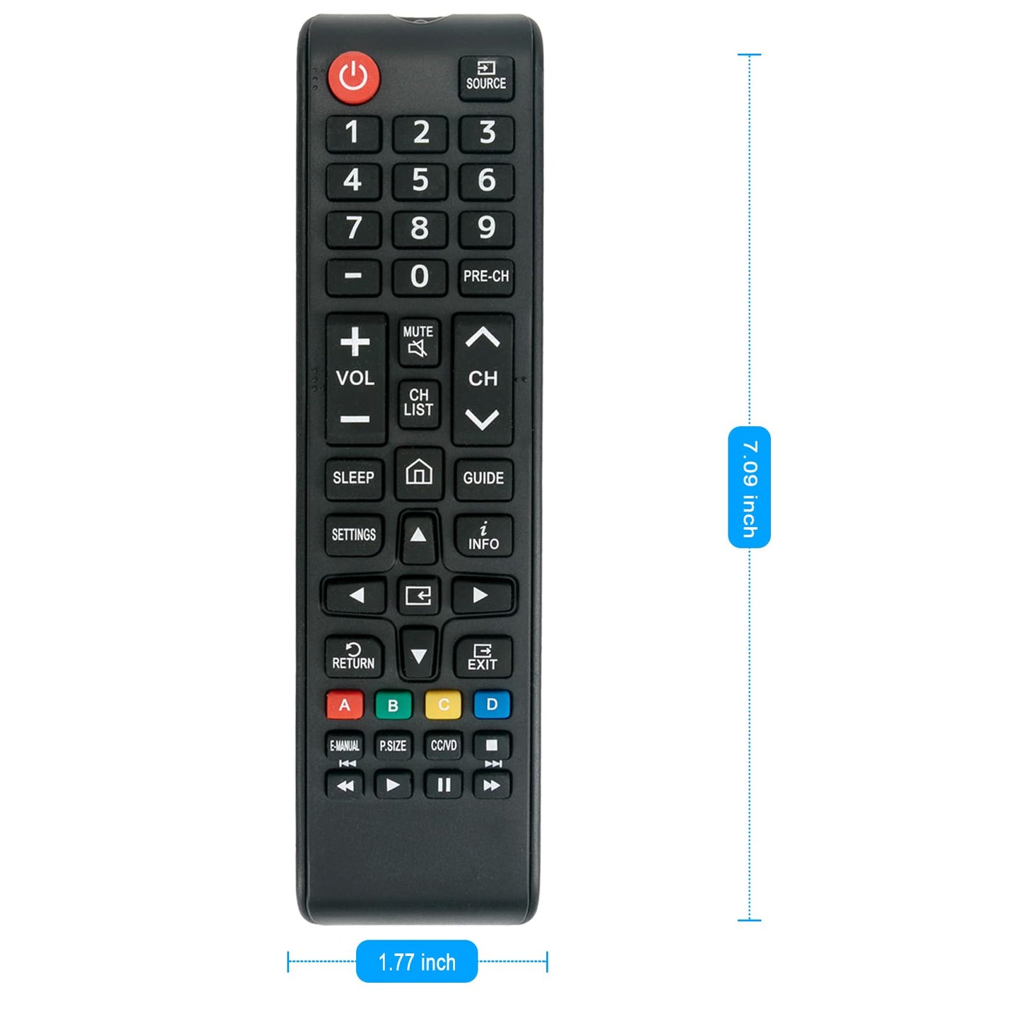 Remote Control Replacement Applicable for Samsung TV UN40NU7100FXZA UN43NU7100FXZA UN50NU7100FXZA UN55NU7100FXZA UN58NU7100FXZA UN65NU7100FXZA
