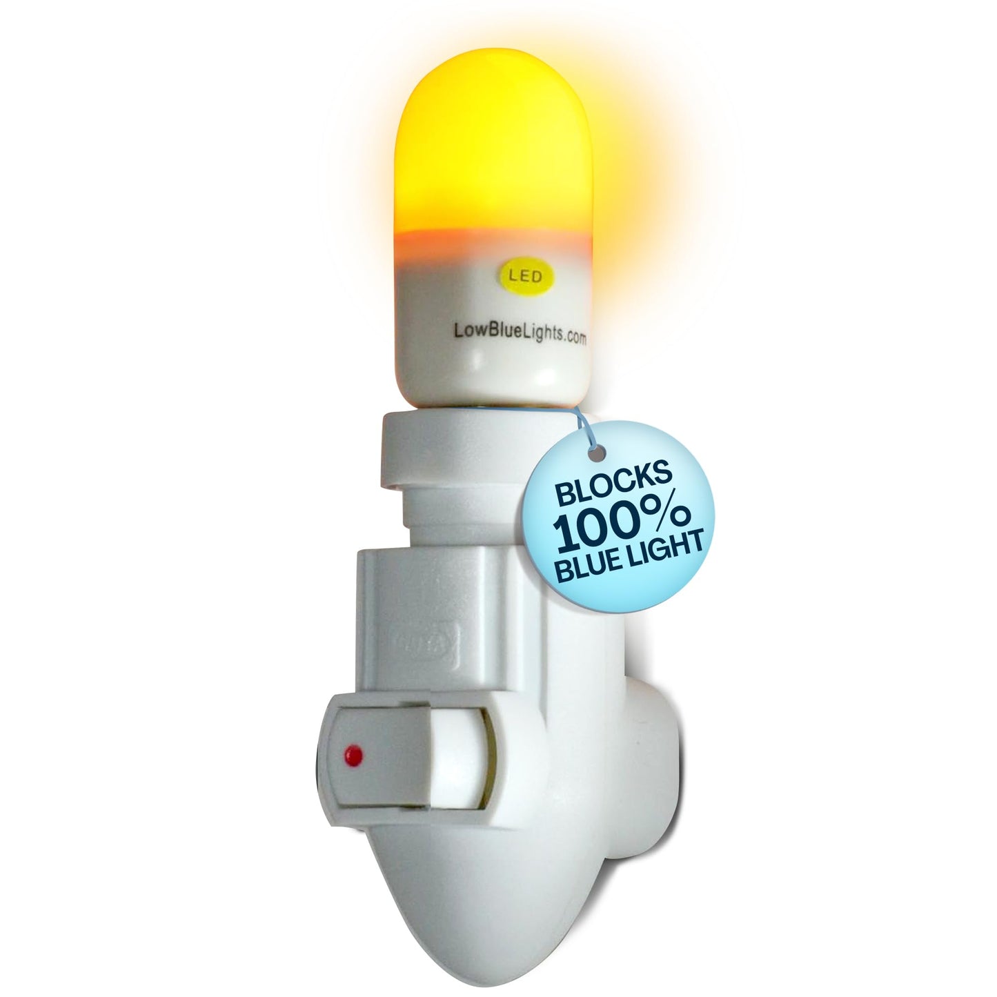 LowBlueLights Amber Night Light Plug in, 120V E12 Blue Light Free Bulb