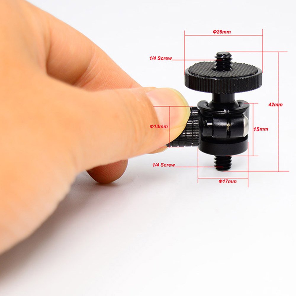 Koolehaoda Mini Ballhead Camera Tripod Ball Head Mount with 1/4" to1/4 Screw Connector
