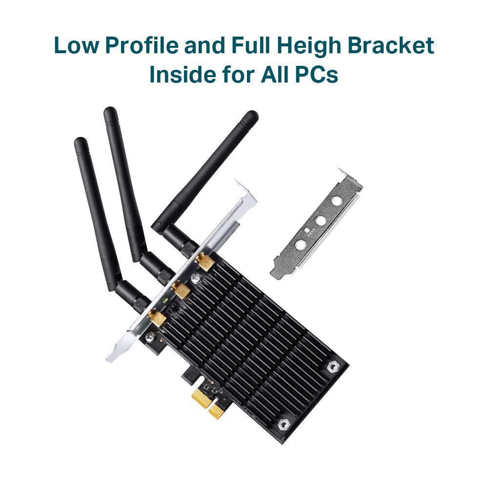 TP-Link Archer T9E AC1900 Wireless WiFi PCIe Network Adapter Card for PC, with Beamforming and Heatsink Technology