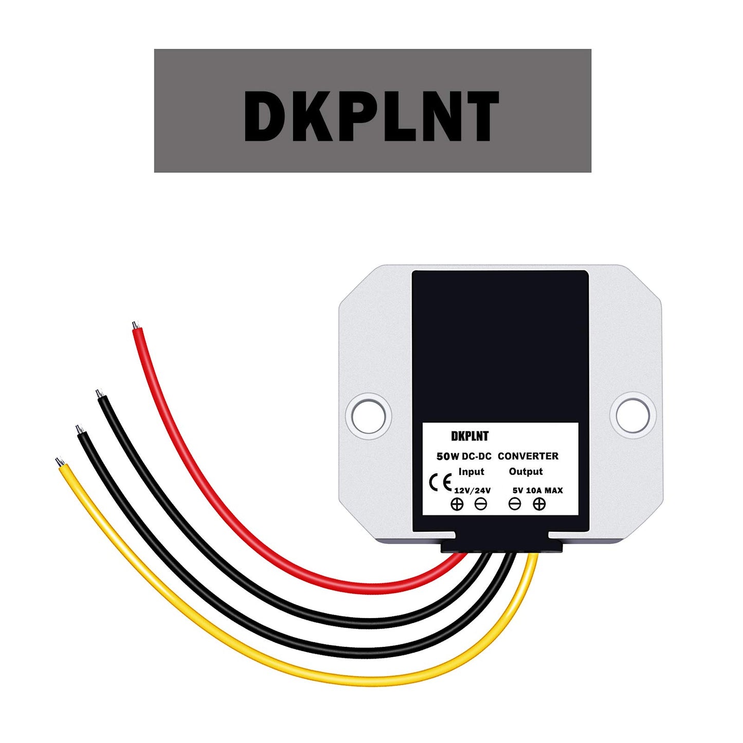 dkplnt 50W DC-DC 12V 24V to 5V 10A Converter Power Vehicles Power Supply Waterproof