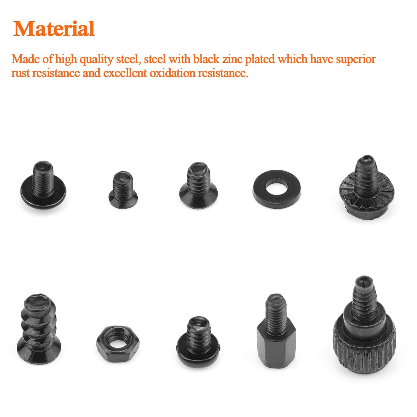 HELIFOUNER 450 Pieces Computer Standoffs Screws Assortment Kit for 2.5" SSD, Hard Drive, Computer Case, Motherboard, Fan Power Graphics