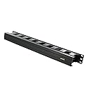 Leviton Horizontal Cable Management, Front Only, 491RU-HFO, Black