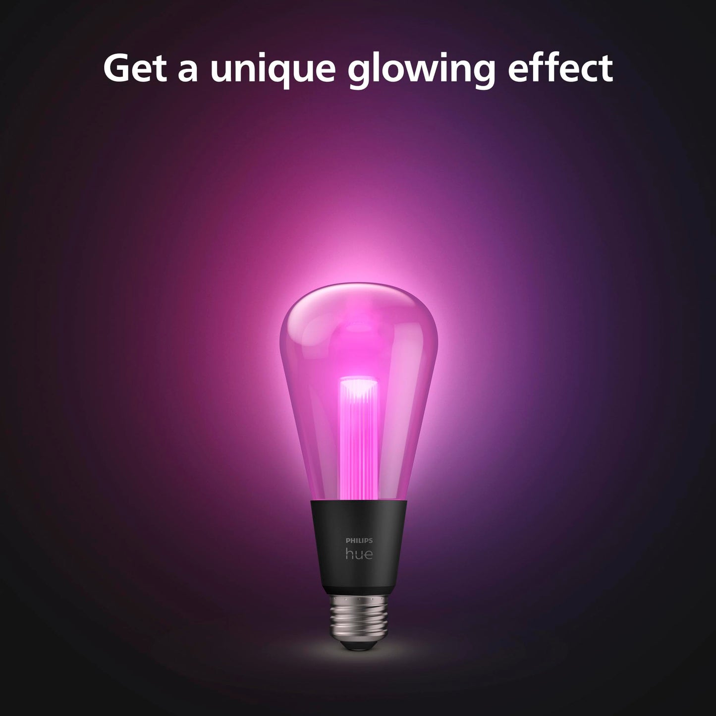 Philips Hue Lightguide ST23 Edison Smart LED Bulb - Handblown Glass - Color Changing Light - Compatible with Amazon Alexa, Apple Homekit and Google