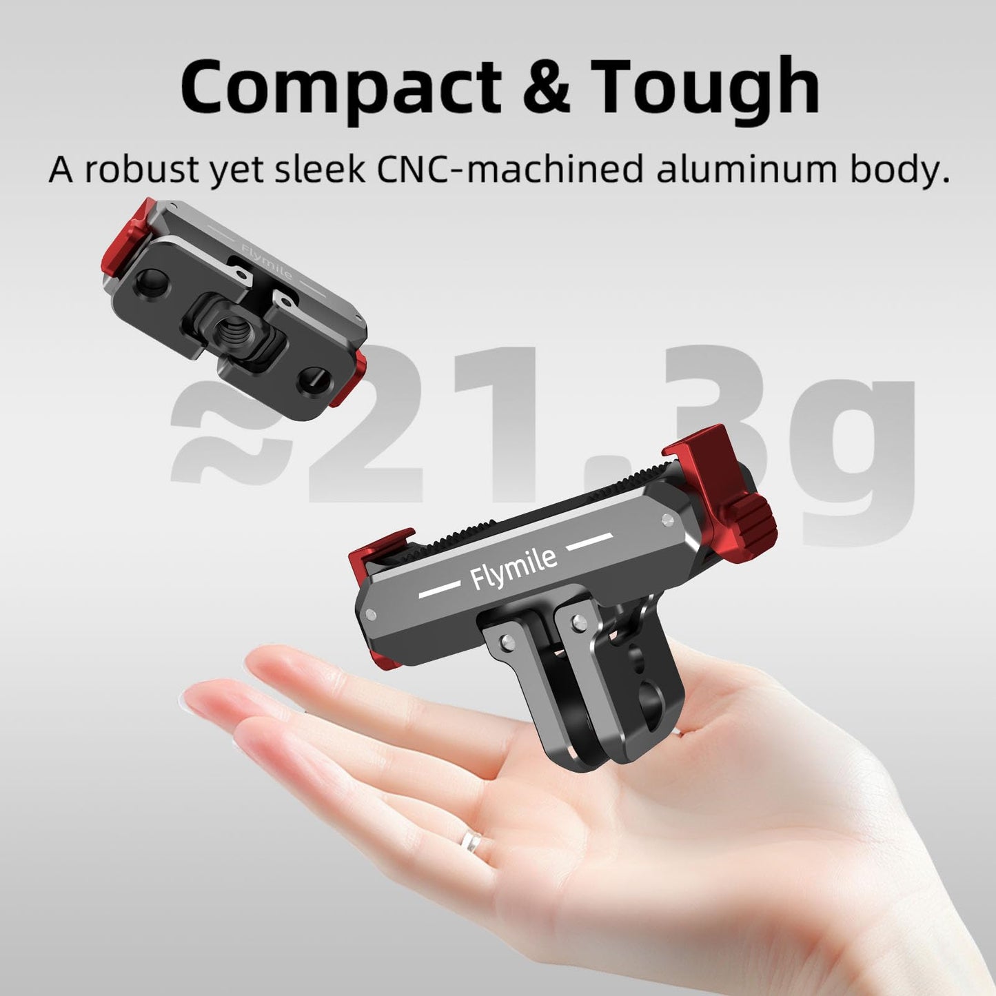 BRDRC Quick Release Mount for DJI Nano/Action 6, Aluminum Alloy Magnetic Expansion Adapter with Go Pro & 1/4 Inch Screw Adapter for DJI Osmo