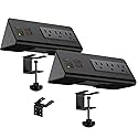 Power Charge Station Edge clamp Mount 15A 1875W with USB-C portsTabletop Surge Protector Desk Clamp Power Sockets with 3 AC Outlets and 4 Fast