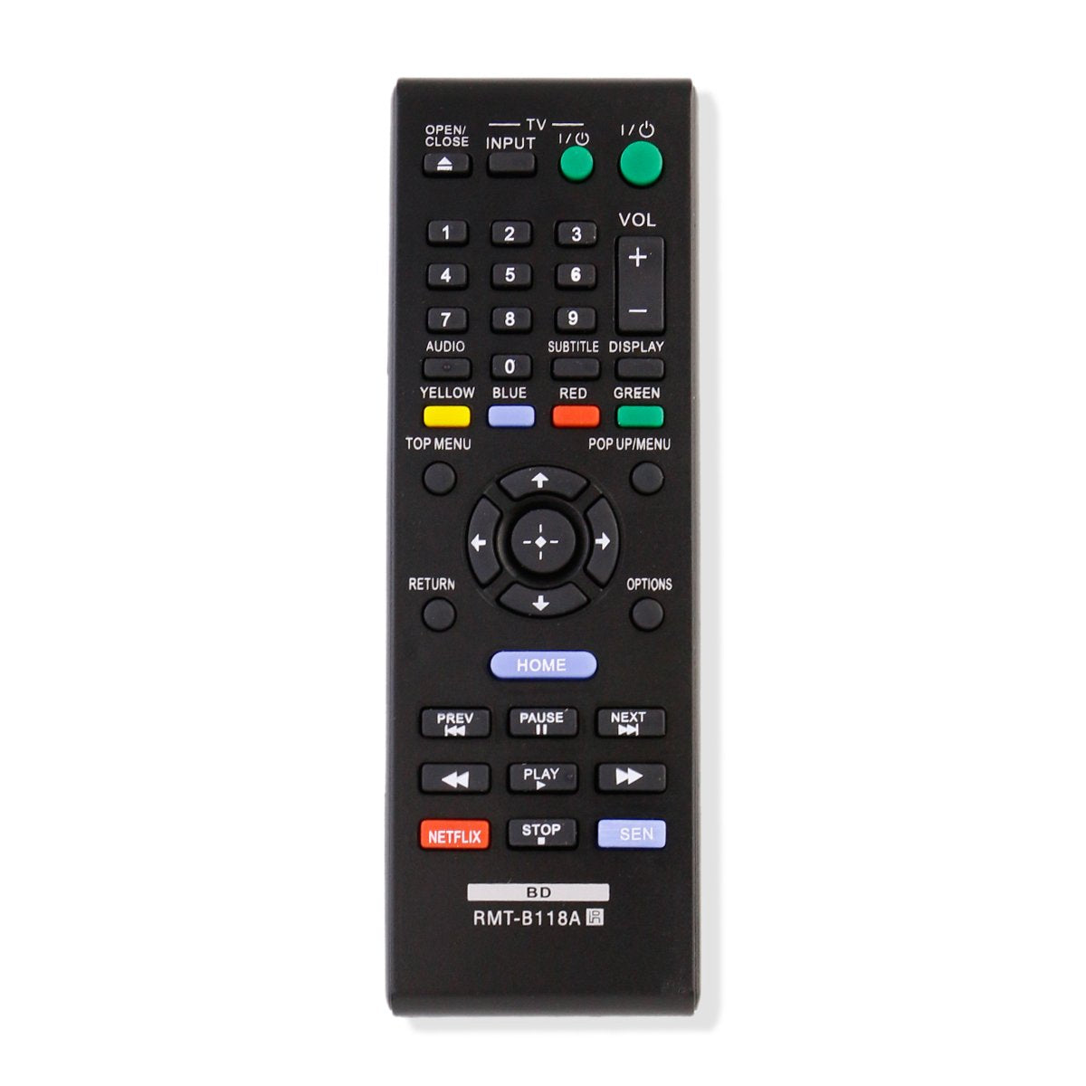 RMT-B118A Replaced Remote Control Applicable for Sony Blu-ray DVD Player BDP-BX18 BDP-S185 BDP-BX3100 BDP-BX39 BDP-S1100 BDPBX18 BDPS185 BDPBX3100