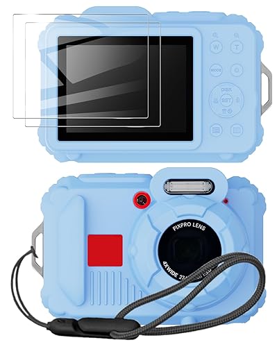 TUOOUT Silicone Protective case for Kodak Pixpro wpz2 Digital Cameras, with Screen Protector and Lanyard, for Kodak Pixpro wpz2 Accessories -(Light