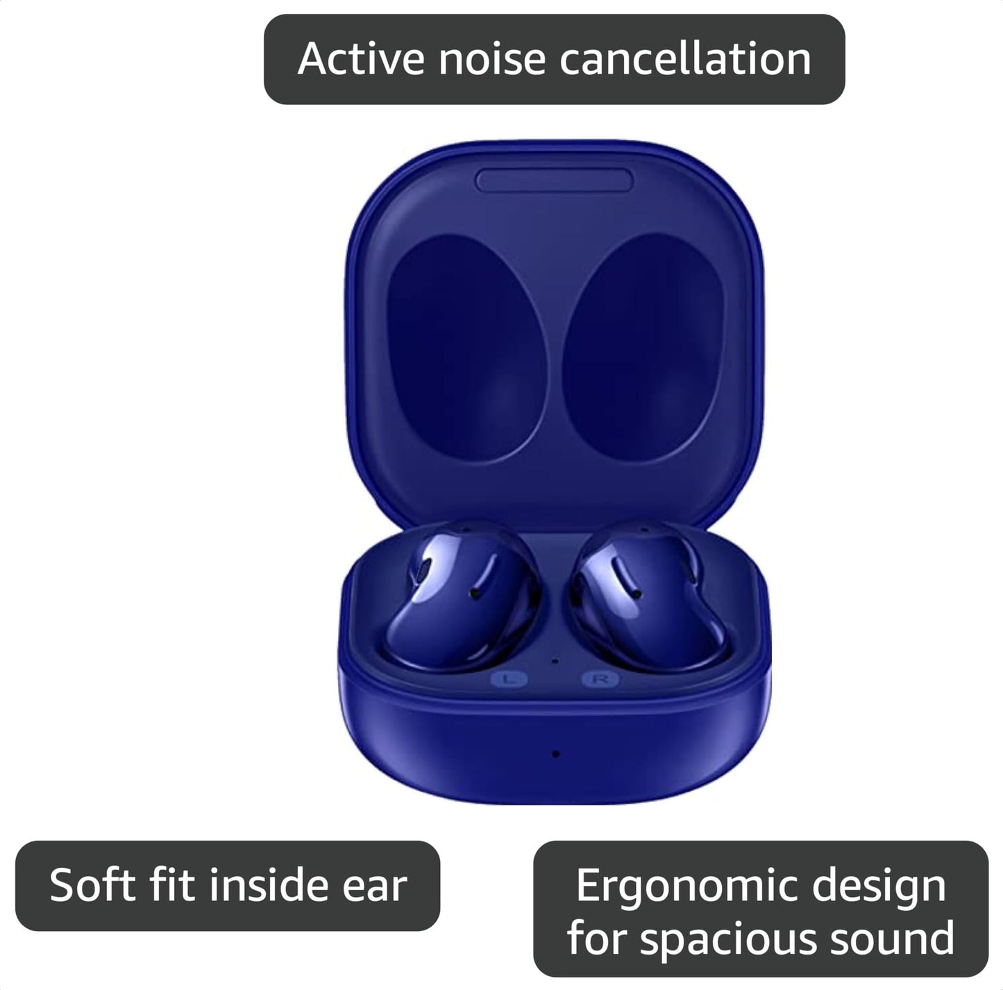 Samsung Galaxy Buds Live True Wireless Earbud Headphones - Mystic Blue (Renewed)