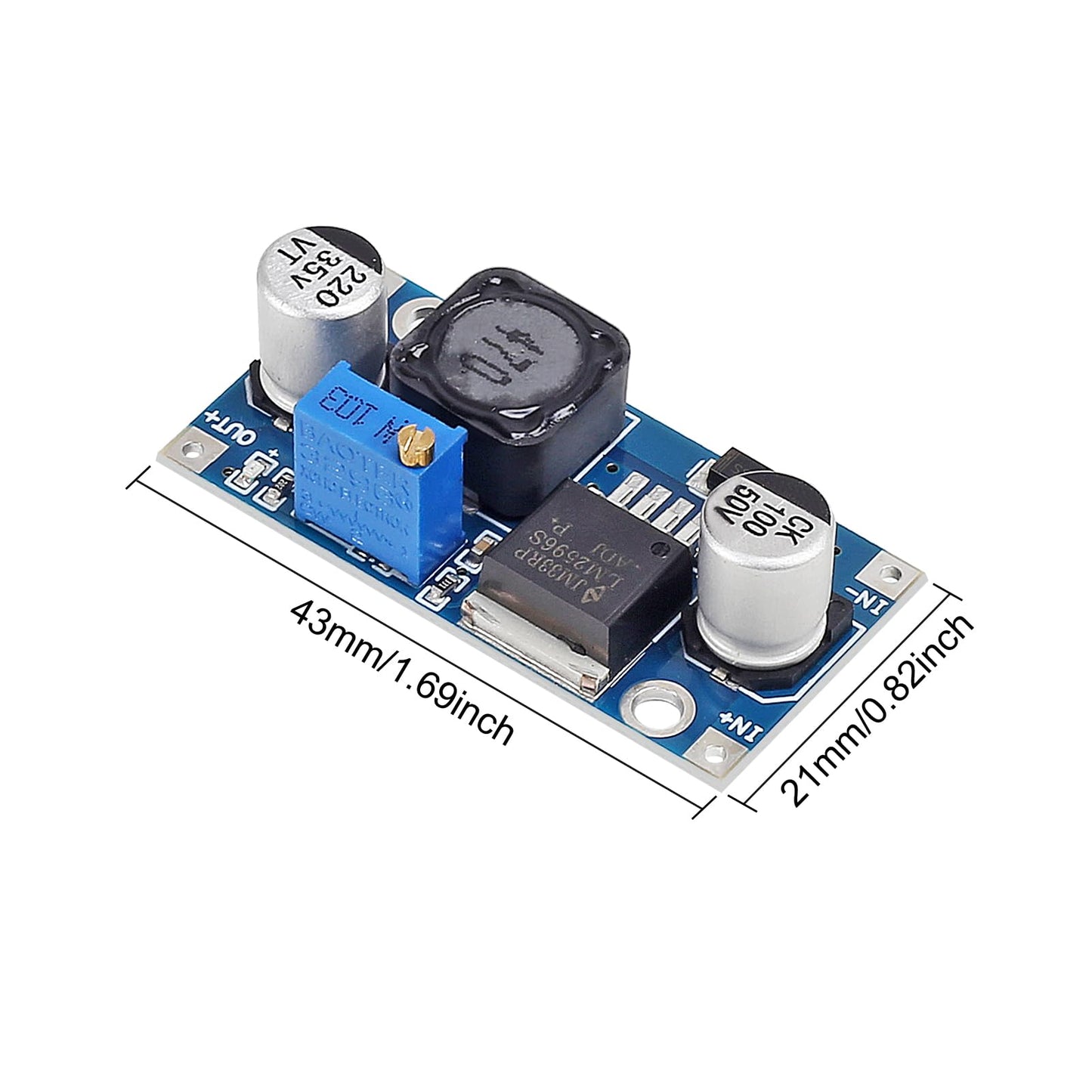 AITRIP 10 Pack LM2596 DC to DC Buck Converter 3.0-40V to 1.5-35V Power Supply Step Down Module