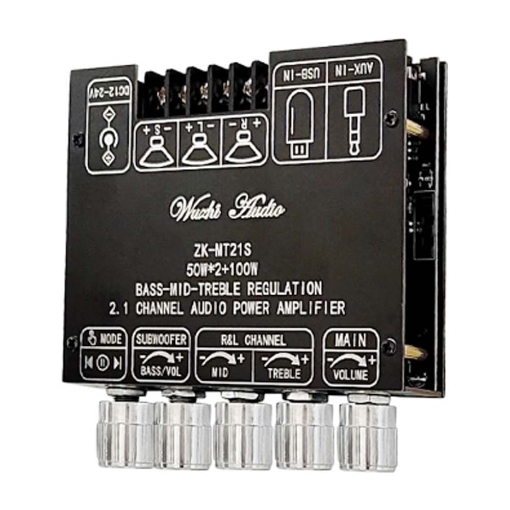 ZK-MT21S 2.1 Channel Audio Amplifier Module Subwoofer Midrange Treble